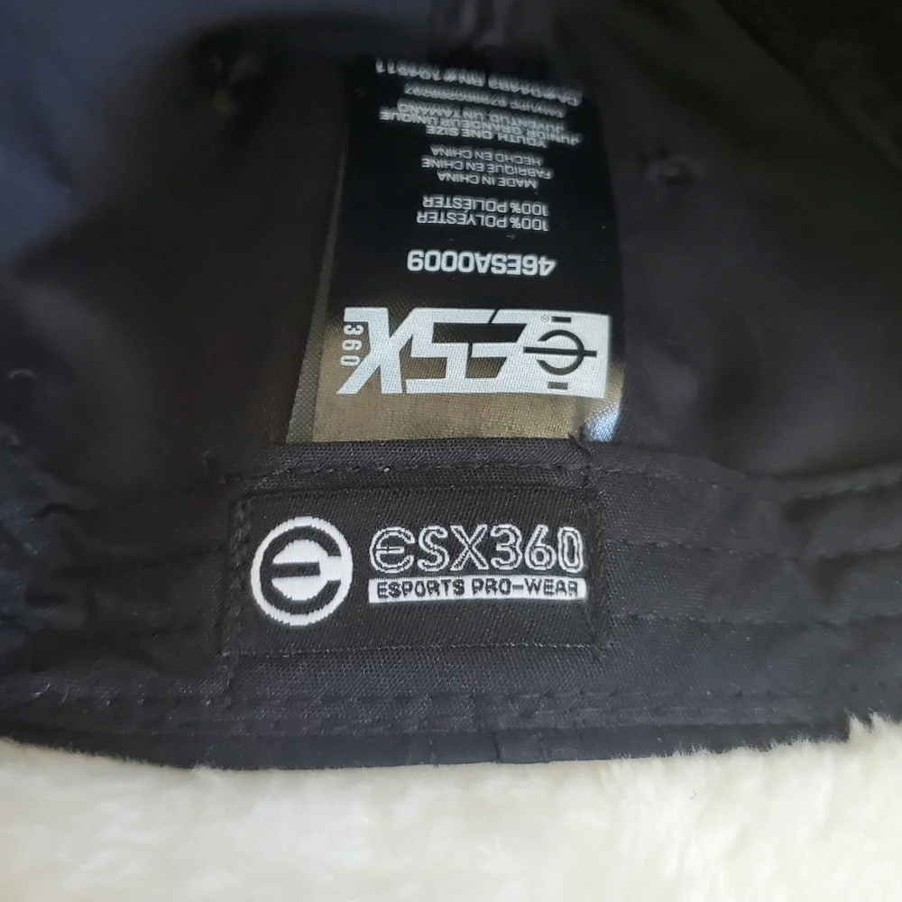 ESX 360 Gamer Gear Pro Quality Black White Youth Hat Cap Print NWT